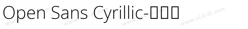 Open Sans Cyrillic字体转换